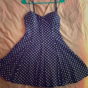 American Eagle Blue Polka Dot Dress